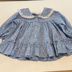 Adorable Blue Floral Kids Blouse